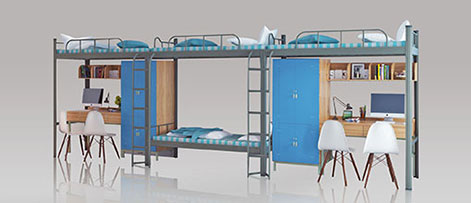 冷轧钢板材质的上下铺双人床，湖南米乐m6
供您选购